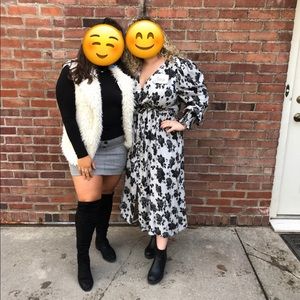 ZARA shoulder pad dress